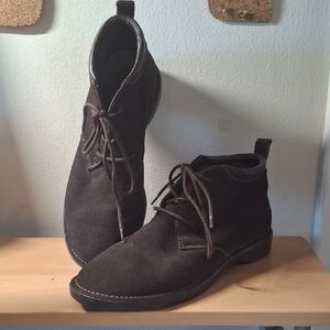 Bass Shirley Womens Brown Leather Suede Ankle Boots Sz 6.5 Dri-Lex 0510206 Laced